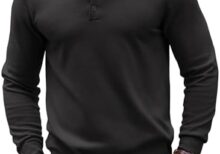 COOFANDY Mens Knit Polo Shirts Casual Long Sleeve Classic Polo Shirts Button Down Golf Shirts