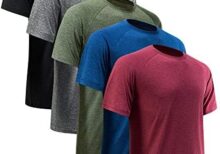 MCPORO Workout Shirts for Men Short Sleeve Quick Dry Athletic Gym Active T Shirt Moisture Wicking