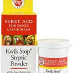 Miracle Care Kwik Stop Styptic Powder For Dogs, Cats, and Birds, Fast-Acting Blood Stop Powder For Pets, Quick Stop Bleeding Powder For Dog Nail Clipping and Minor Cuts, 0.5 oz.