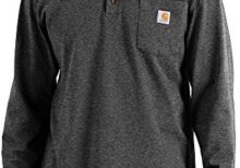 Carhartt Men's Loose Fit Heavyweight Long-Sleeve Pocket Henley T-Shirt