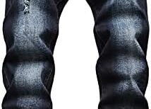 JUNBAOSS Men's Slim Fit Stretch Jeans Ripped Skinny Jeans for Men, Distressed Straight Leg Fashion Comfort Flex Waist Pants