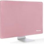 MOSISO Monitor Dust Cover 22, 23, 24, 25 inch Anti-Static Dustproof LCD/LED/HD Panel Case Computer Screen Protective Sleeve Compatible with iMac 24 inch, 22-25 inch PC, Desktop and TV, Pink