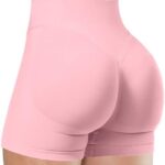 Unthewe Womens Workout Seamless Scrunch Butt Lifting Shorts High Waisted Tummy Control Gym Yoga Shorts