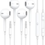 2 Pack for Apple Earbuds Wired, [MFi Certified] 3.5mm Headphones with Microphone Volume Control HiFi Stereo for iPhone/iPad/Kindle/Weather Radio [2 Pack]