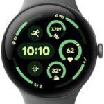 Google Pixel Watch 3 (45mm) - Android Smartwatch with Heart Rate Tracking, Advanced Running from Fitbit, Fitness Insights, 24-Hour Battery - Champagne Gold Aluminum Case - Hazel Band - LTE