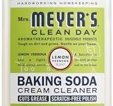MRS. MEYER'S CLEAN DAY Baking Soda Cream Cleaner, Cuts Grease, Scratch-Free Polish, Plant-Derived Cleaning Ingredients, Lemon Verbena, 16 Fl Oz, Pack of 1