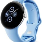 Google Pixel Watch 2 with the Best of Fitbit and Google - Heart Rate Tracking, Stress Management, Safety Features - Android Smartwatch - Polished Silver Aluminum Case - Bay Active Band - Wi-Fi