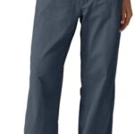 QINSEN Womens Zip Front Wide Leg Long Pants High Waist Causal Cargo Pants Cotton Pocket Palazzo Pants