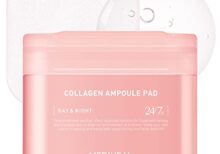 MEDIHEAL Collagen Ampoule Pad – Square Cotton Facial Toner Pads Collagen & Ceramide - Skin Firming & Restore Elasticity - Tighten Wrinkles & Lines - Vegan Eco Silk Pads, 100 Pads
