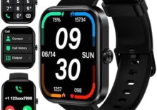 Smart Watch for Men Women(Answer/Make Call)-1.91" HD Fitness Smartwatch with Sleep/Heart Rate/spO2 Monitor, 113+ Sport Modes, IP68 Waterproof Smart Watch for Android iOS,Black