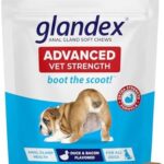 Glandex Anal Gland Soft Chew Treats with Pumpkin for Dogs Digestive Enzymes, Probiotics Fiber Supplement for Dogs Boot The Scoot (Advanced Strength Duck/Bacon Chews (Vegetarian), 30ct)
