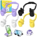 Stocking Stuffers for Teens Boys Girls Men Women Kids Gifts for Men Christmas Thumbs Up Lazy Phone Stand Holder Funny Gadgets Teenage (4, Purple & Yellow & Black & White)