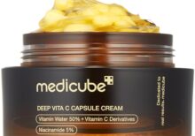 Medicube Deep Vitamin C Golden Capsule Face Moisturizer - Liposome Capsules For Wrinkles, Skin Radiance - Transparent Gel for Glow Hydration - Korean Skin Care 1.94 oz