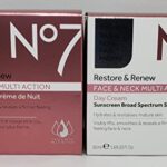 No7 Restore & Renew FACE & NECK MULTI ACTION Day/Night Creams 2 x 50ml