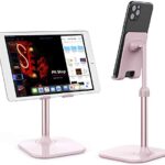 Doboli Cell Phone Stand, Phone Stand for Desk, Phone Holder Stand Compatible with iPhone and All Mobile Phones Tablet, Christmas Stocking Stuffers Gifts for Adults Women Men Mom Wife, Pink