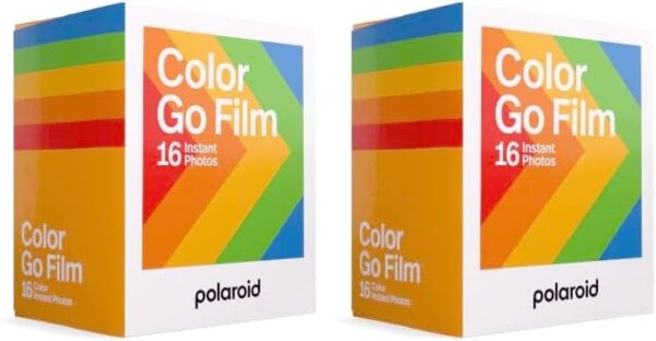 Polaroid Go Color Film - Double Pack (16 Photos) (6017) - Only Compatible with Polaroid Go Camera (Pack of 2)