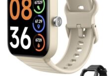 Smart Watch for Women Men with 2 Bands, Alexa Built-in 1.8" Smartwatch (Answer/Make Call) 100+ Sports Fitness Watch with Heart Rate SpO2 Monitor IP68 Waterproof iOS Android Compatible
