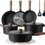 CAROTE Nonstick Pots and Pans,Cookware Set 16pcs Kitchen Cooking Sets, 16pcs Pots and Pans Set Non Stick