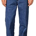 Soojun Mens Casual Loose Fit Elastic Waist Jeans Denim Pants