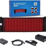 DGXINJUN Red Infrared Light Therapy Devices for Body Wrap Back Pain Relief Home Use Wearable Belt Joints Muscle Benefits (Small)