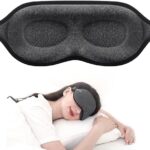 MZOO Luxury Sleep Mask for Back and Side Sleeper, Completely Block Out Light Sleeping Eye Mask for Women Men, Zero Eye Pressure 3D Contoured Night Blindfold, Breathable & Soft Eye Shade Cover
