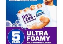 Mr. Clean Magic Eraser Ultra Foamy Multi Purpose Cleaner, Foaming Magic Eraser Sponge Multi Surface Cleaner, 5ct