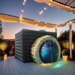SAYOK Portable Inflatable Photo Booth Enclosure Camera Shaped Inflatable Cube Tent with Blower, Photo Booth Backdrop for Wedding, Event, Show(Logo not Include)