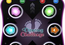 Dance Mat Toys for 3-12 Year Old Kids, Electronic Dance Pad with Light-up 6-Button Wireless Bluetooth, Music Dance with 5 Game Modes, Birthday Toys Gifts for 3 4 5 6 7 8 9 10+ Year Old Girls